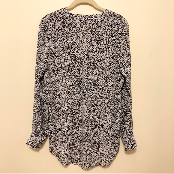 a.n.a. Black & White Cheetah Print Blouse - Picture 5 of 9